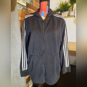Adidas Essentials Cotton Fleece 3-Stripe Full Zip Hoodie size L